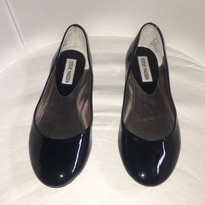 Steve Madden patent leather black flats